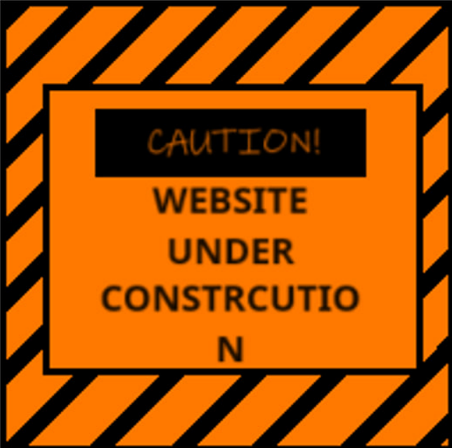 A message that says caution the website is under construction .